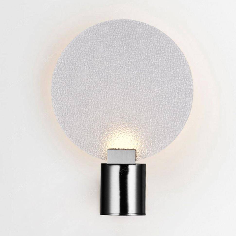 Applique murale design LED en métal avec disque en verre Sconce