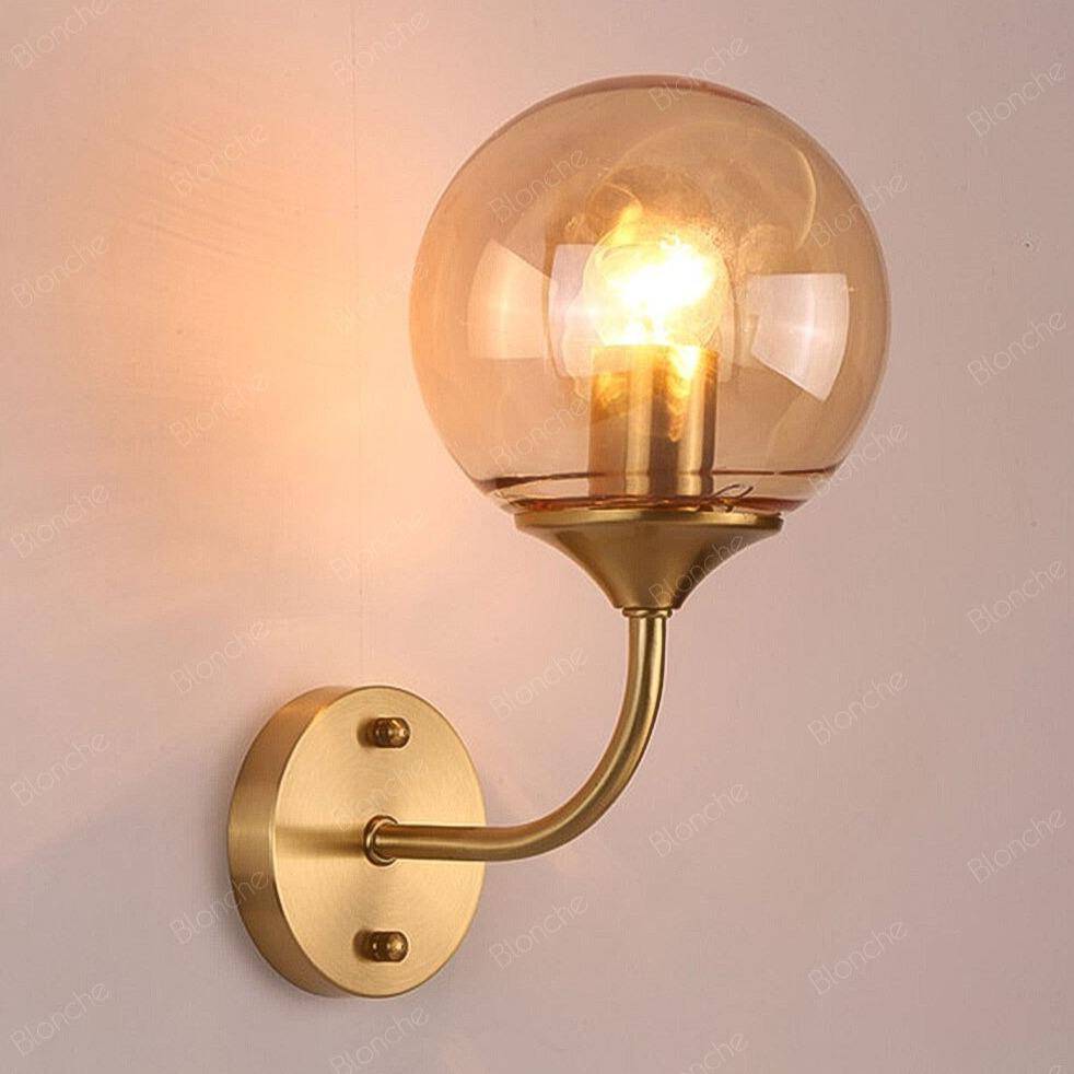 Applique murale moderne LED avec boule en verre Cooper