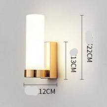 Applique murale design LED en métal avec verre cylindrique