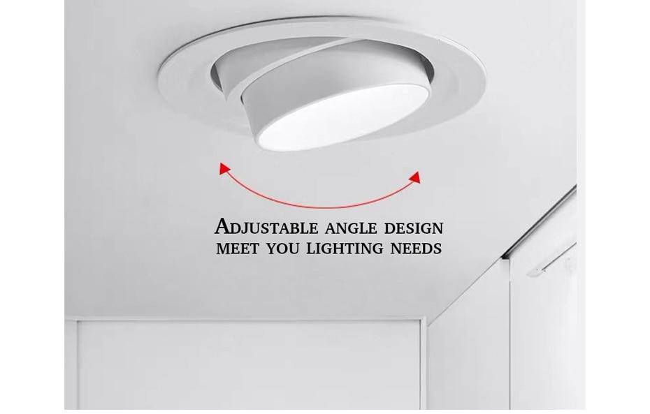 Spot encastré rond LED orientable style Loft