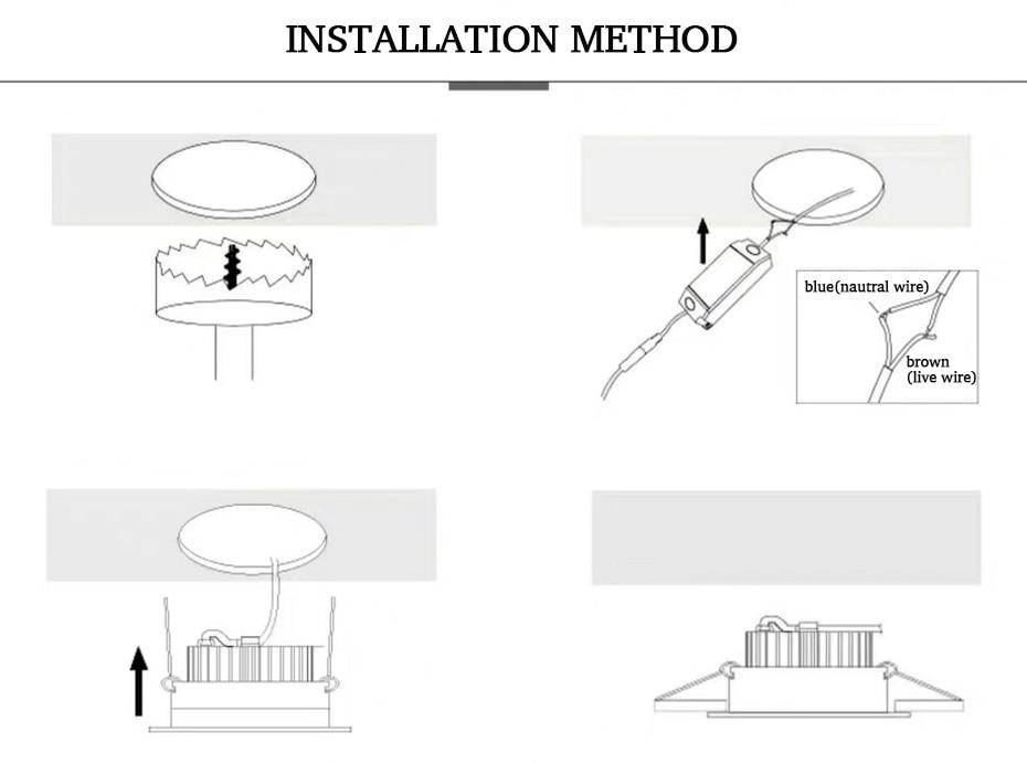 Spot encastré moderne LED rond blanc