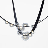 Lustre design en verre et métal Luna