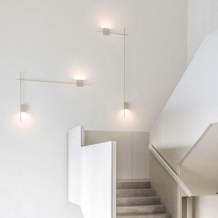 Applique murale design LED carré ou en L métallique Zia