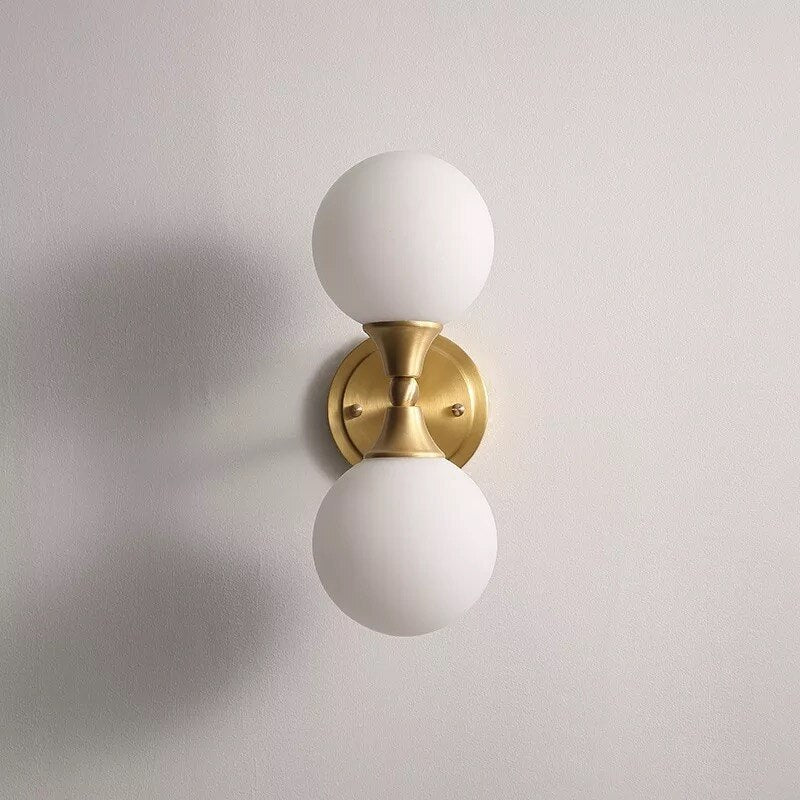 Applique murale LED avec deux boules en verre Delly