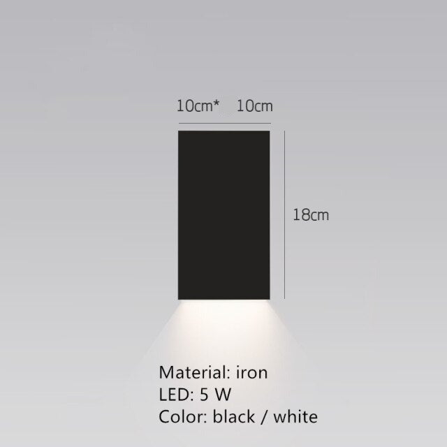 Applique murale design LED carré ou en L métallique Zia