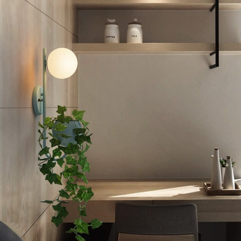 Applique murale moderne LED avec pot de plantes Xenia