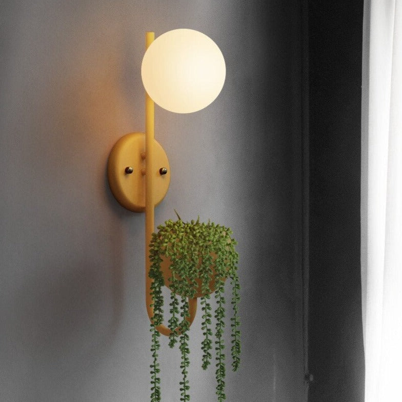 Applique murale moderne LED avec pot de plantes Xenia