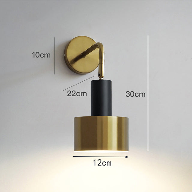 Applique murale industrielle LED en métal style spot Rhea