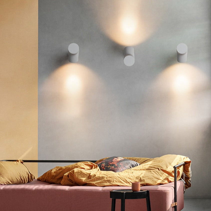 Applique murale design LED cylindrique en métal Zion