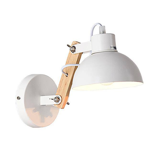 Applique design en bois et métal ajustable Sconce