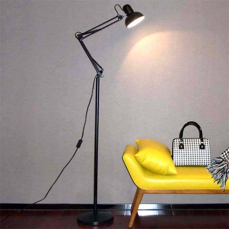 Lampadaire sur pied avec bras articulé couleurs