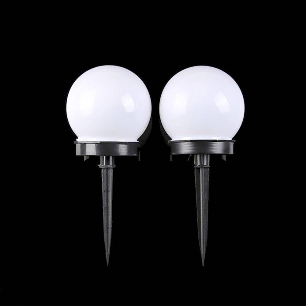 Lampe extérieur LED solaire boule blanche à piquer