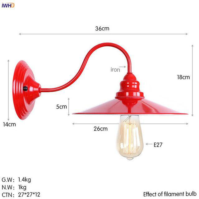 Applique murale LED rouge Wandlamp
