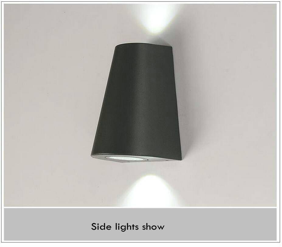 Applique extérieur en aluminium triangulaire Sconce