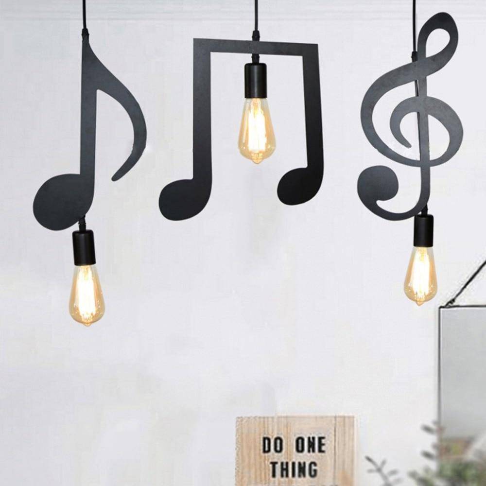 Suspension LED en forme de notes de musiques Notes