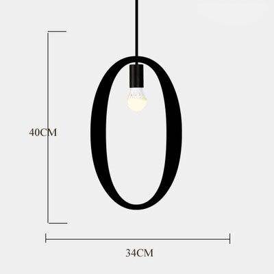 Suspension design LED avec Lettres en métal style Creative