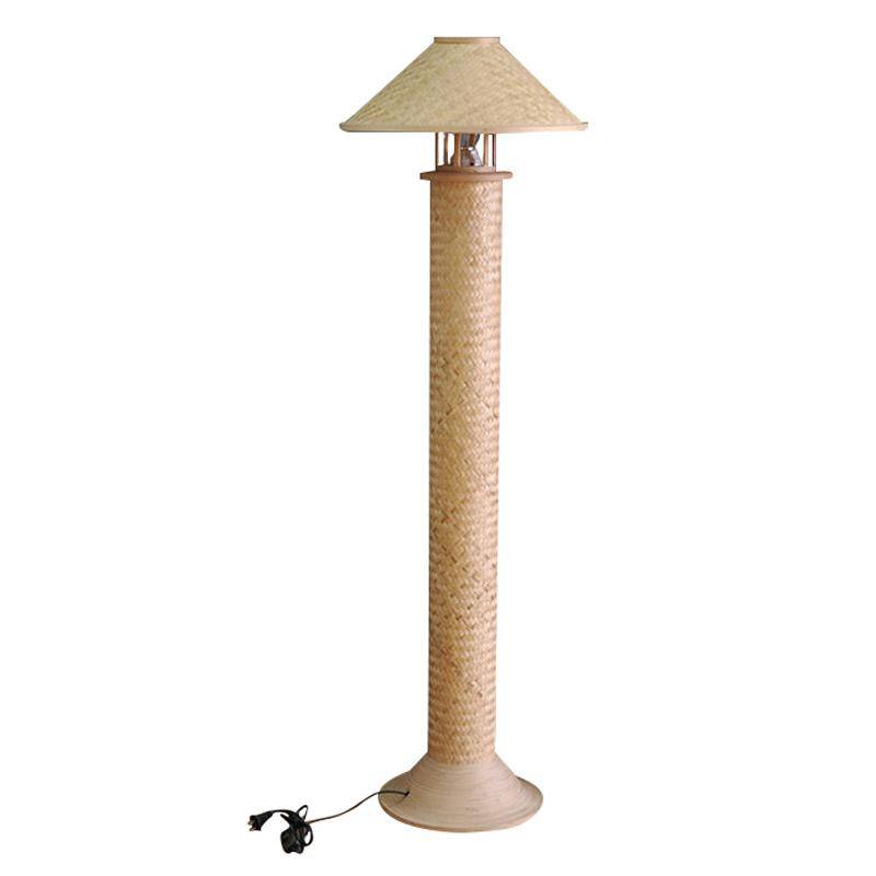 Lampadaire en bambou tressé Retro