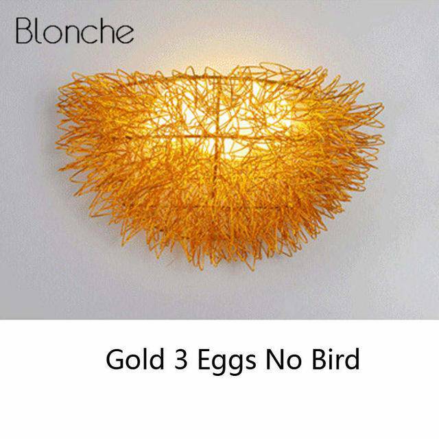 Applique LED en forme de nid d'oiseaux