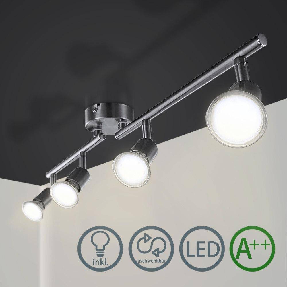 Barre à 4 spots LED chromée