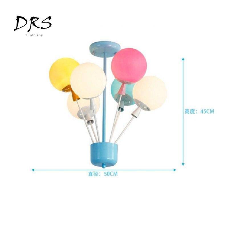 Plafonnier enfant avec ballons de verre coloré