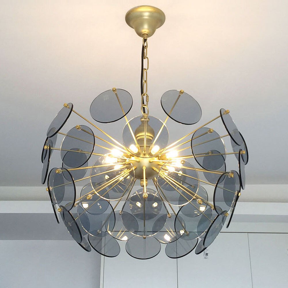 Lustre moderne en forme de dent de lion en verre Nahia