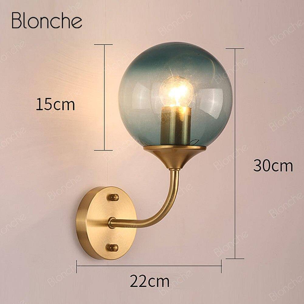 Applique murale moderne LED avec boule en verre Cooper