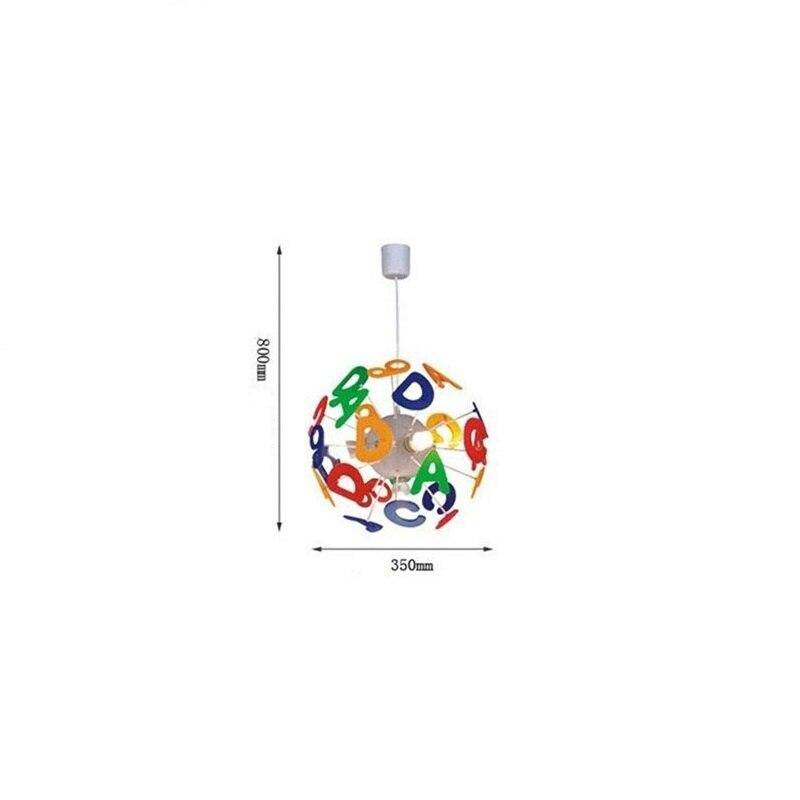 Suspension LED enfant avec lettres de l'alphabet colorées