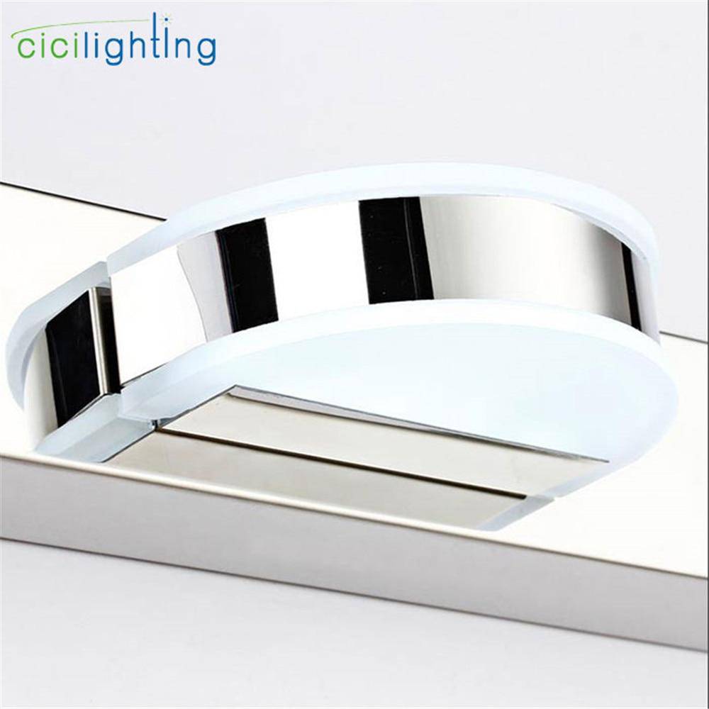 Applique murale LED chromée avec lampes pour miroir