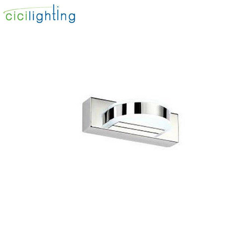 Applique murale LED chromée avec lampes pour miroir