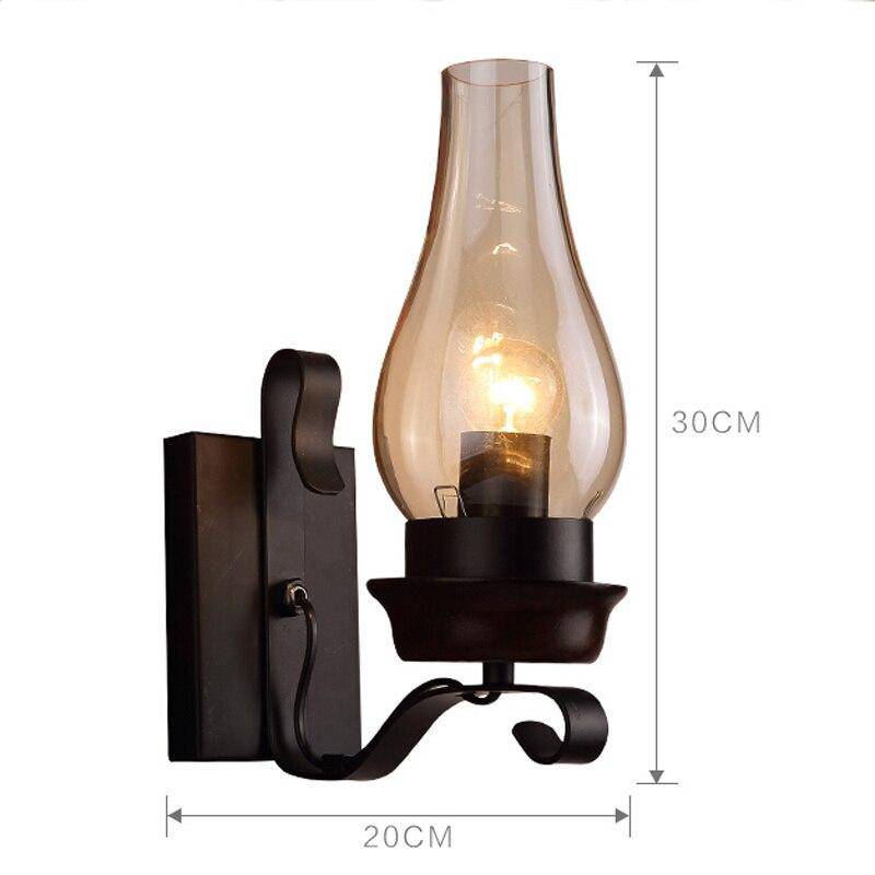 Applique murale rétro LED métal avec ampoule style bougie