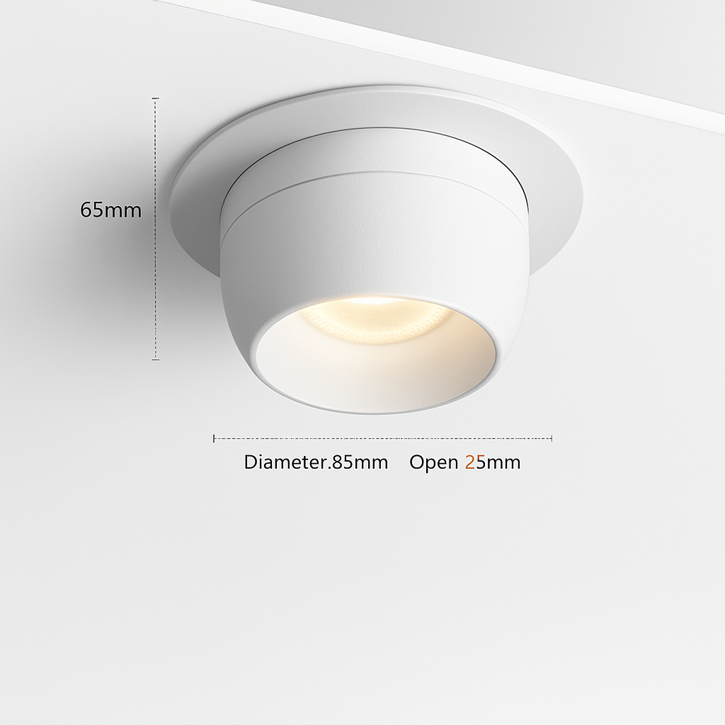 Projecteur Led encastré plafonnier Angle réglable Spot lumière COB 75mm ouverture 7W Foco réglable rotatif pour salon maison