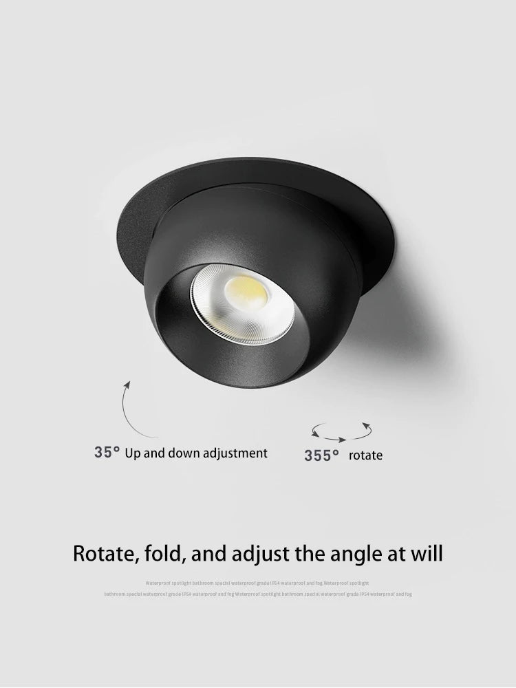 projecteur led encastrable avec angle réglable et rotation