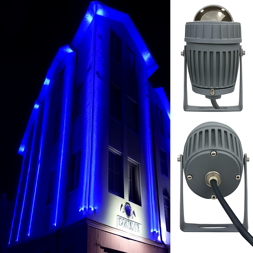 projecteur led extérieur avec angle de lampe étroit pour éclairage puissant