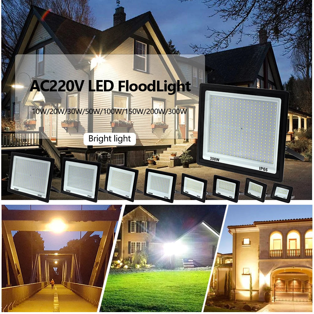 projecteur led haute luminosité pour éclairage extérieur jardin et rue