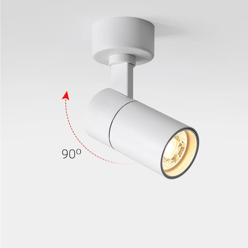 projecteur led rond carré surface montée angle réglable