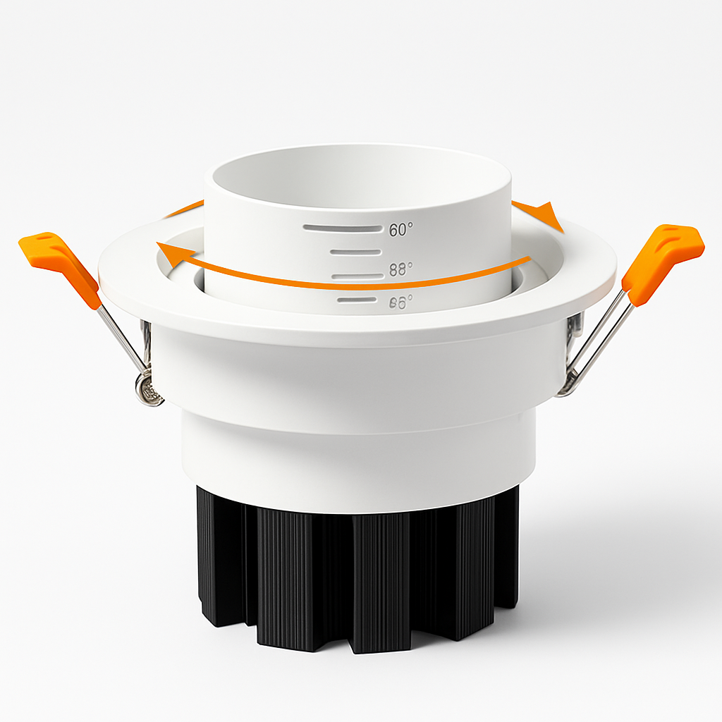 projecteur led spot encastré dimmable avec zoom intégré