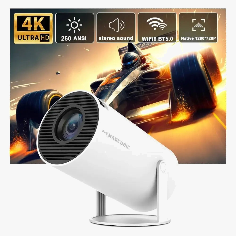 projecteur magcubic hy300 pro 4k android 11 wifi6 260ansi bt5.0 home cinéma extérieur
