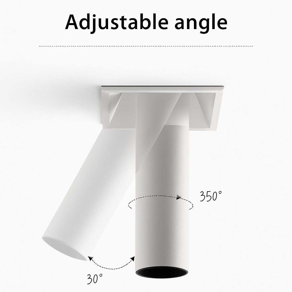 projecteurs led encastré long tube spot angle réglable foco