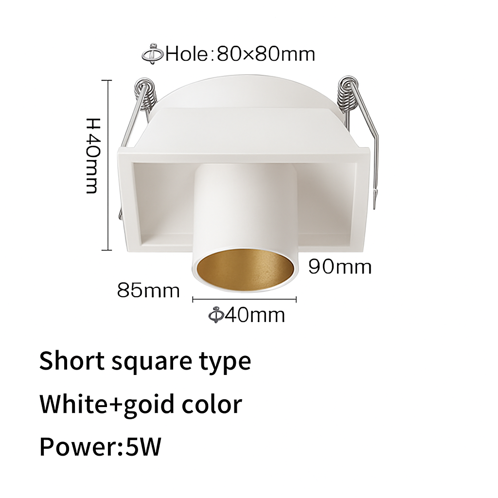 projecteurs led encastré long tube spot angle réglable foco
