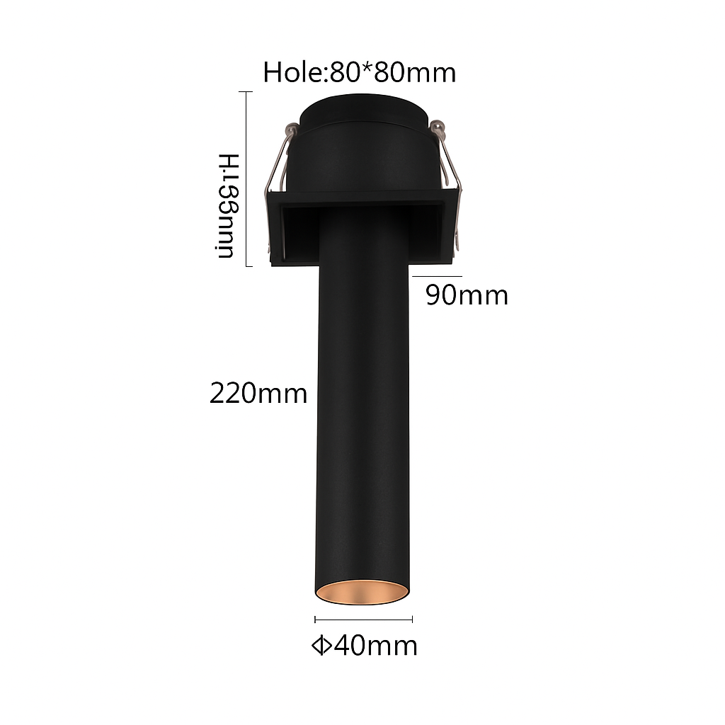 projecteurs led encastré long tube spot angle réglable foco