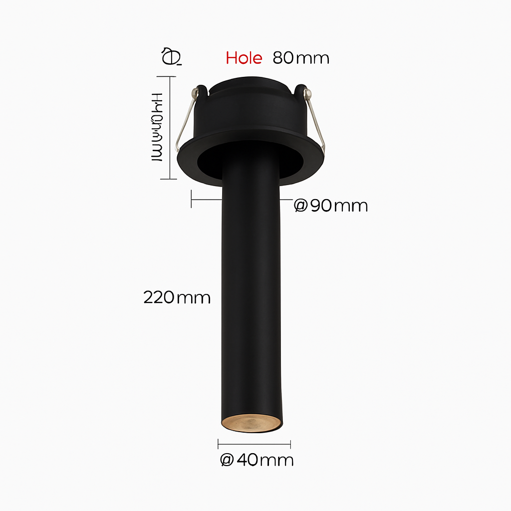 projecteurs led encastré long tube spot angle réglable foco