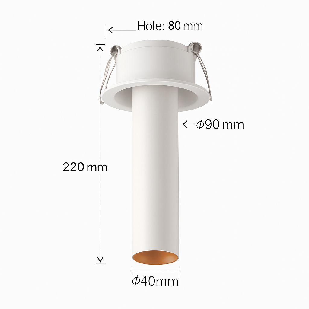 projecteurs led encastré long tube spot angle réglable foco
