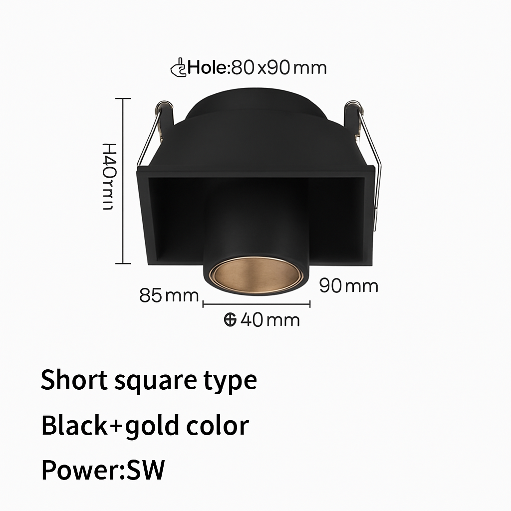projecteurs led encastré long tube spot angle réglable foco