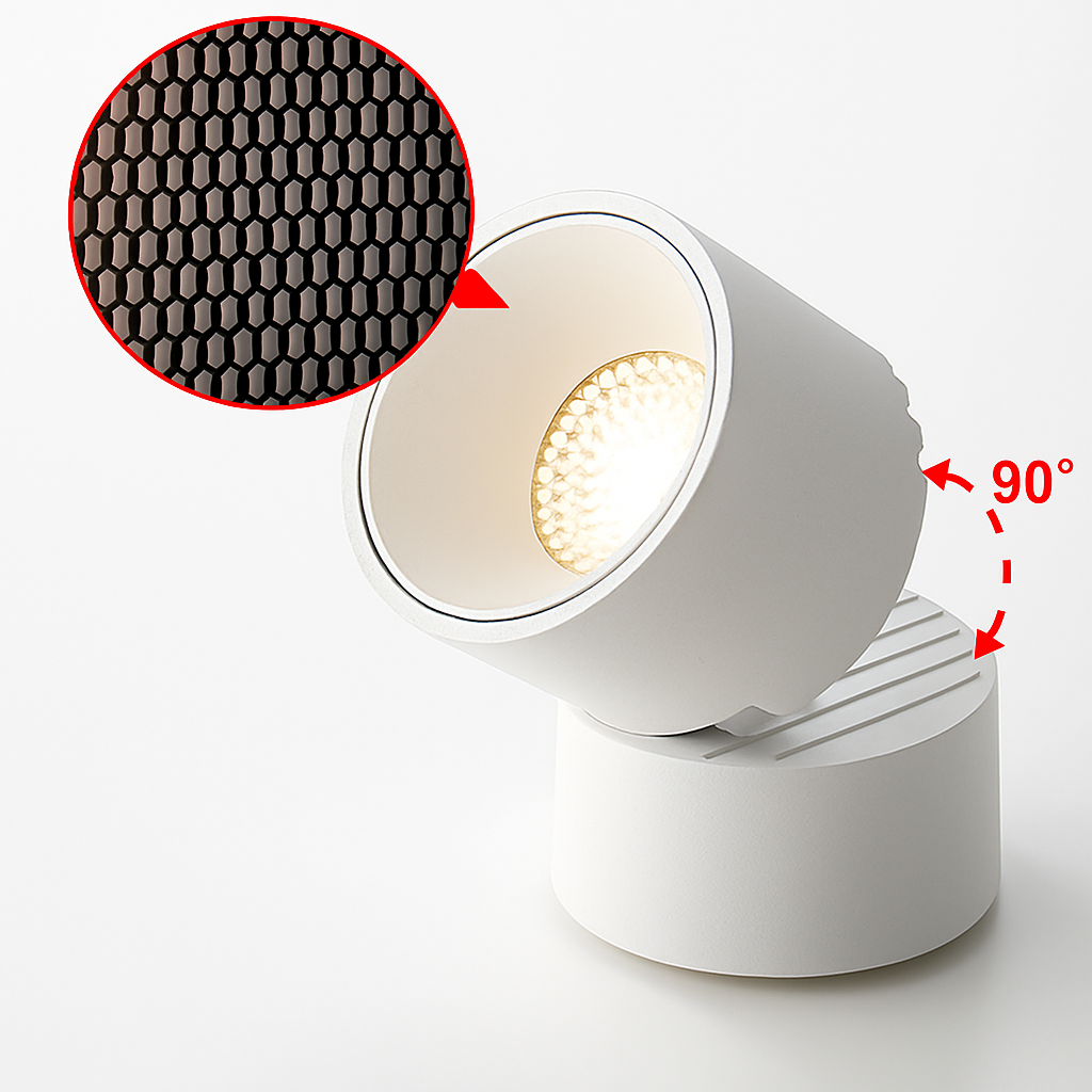 projecteurs led pliables angle réglable anti-éblouissement spots muraux
