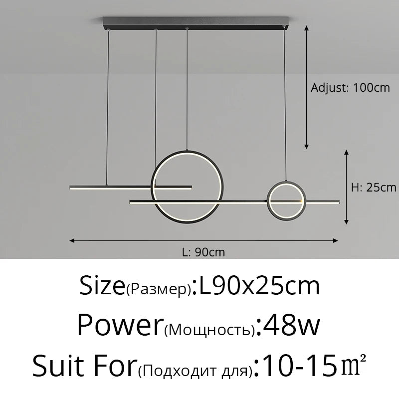 "qiyimei lampe suspension led pour bar et décoration intérieure"