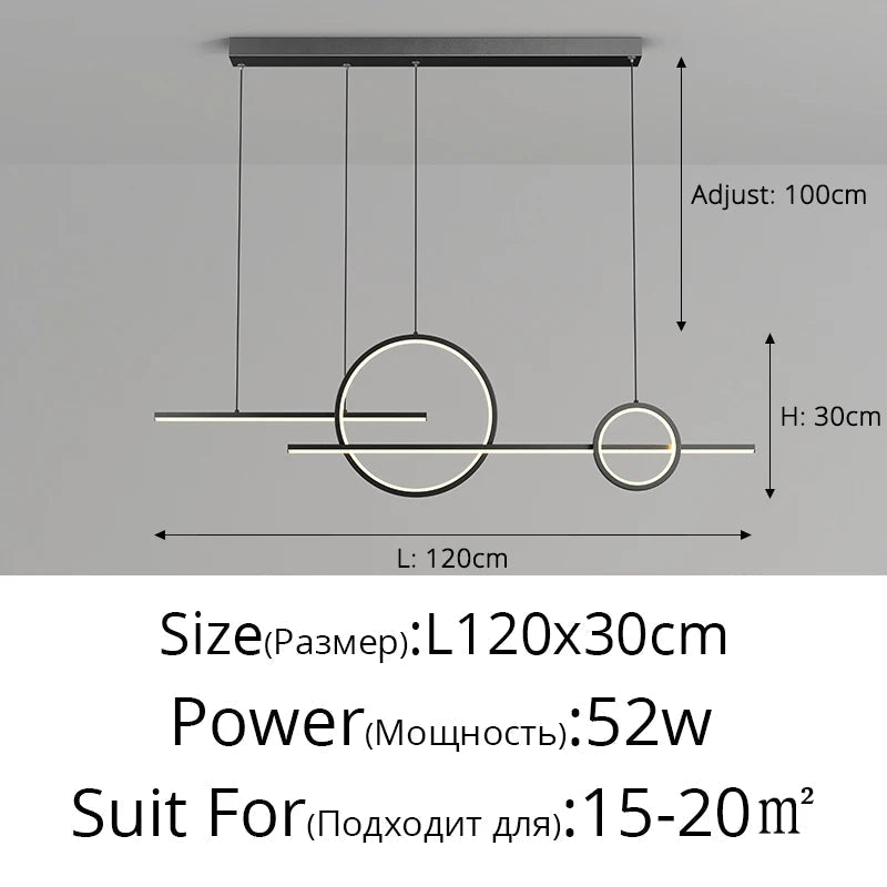 "qiyimei lampe suspension led pour bar et décoration intérieure"