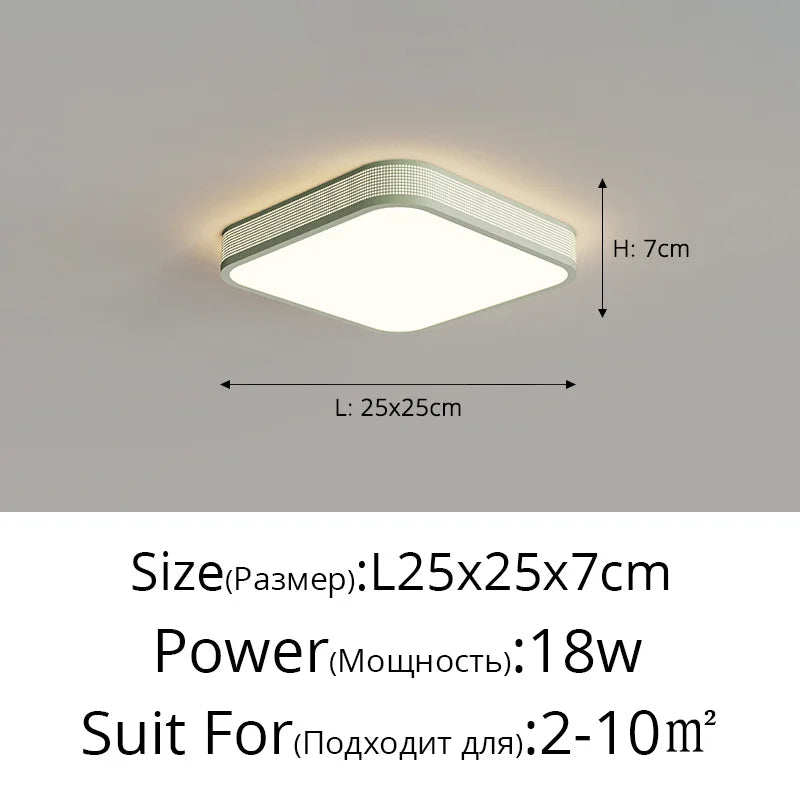 qiyimei plafonnier led style cercle carré décoratif