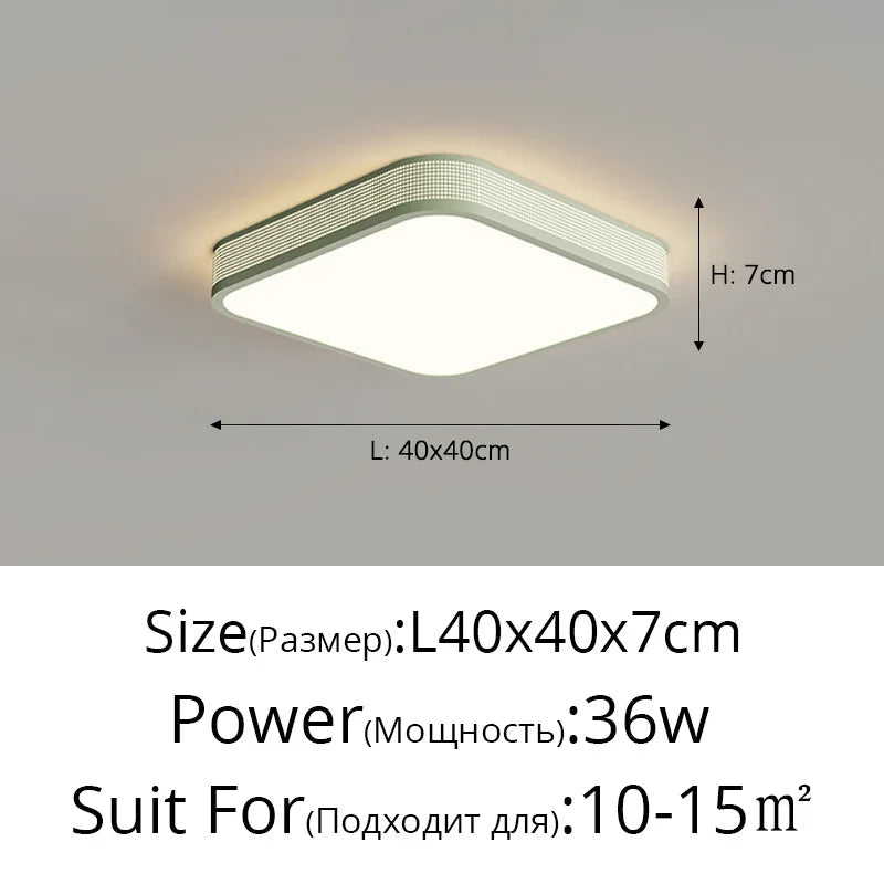 qiyimei plafonnier led style cercle carré décoratif
