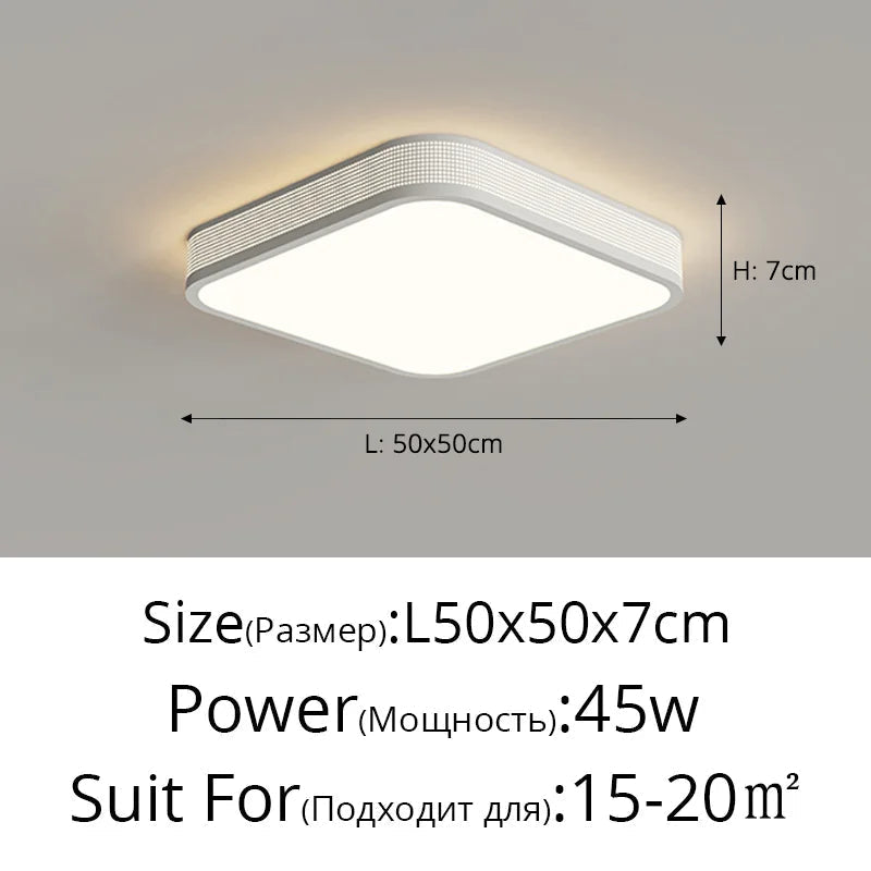 qiyimei plafonnier led style cercle carré décoratif