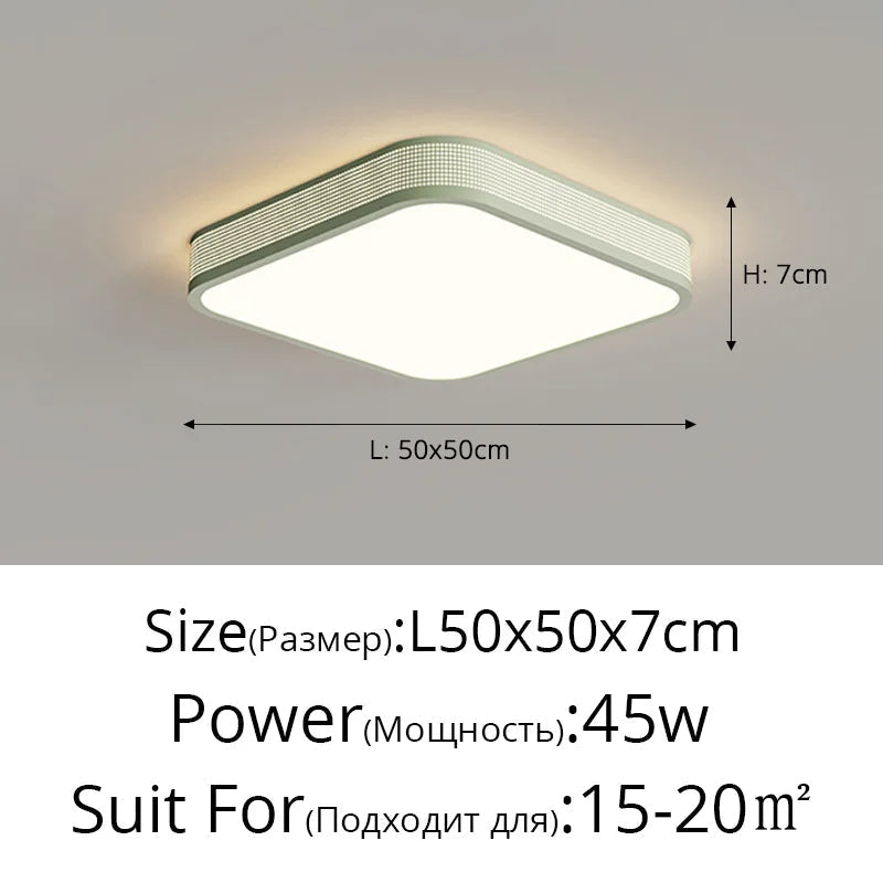 qiyimei plafonnier led style cercle carré décoratif
